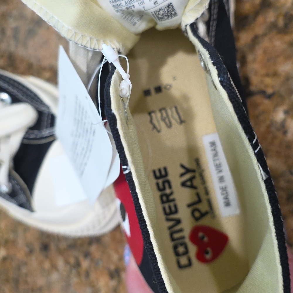 NWT Converse X Comme des Garcons Play Chuck Taylor 70 - SZ W9/M7 - Picture 9 of 9
